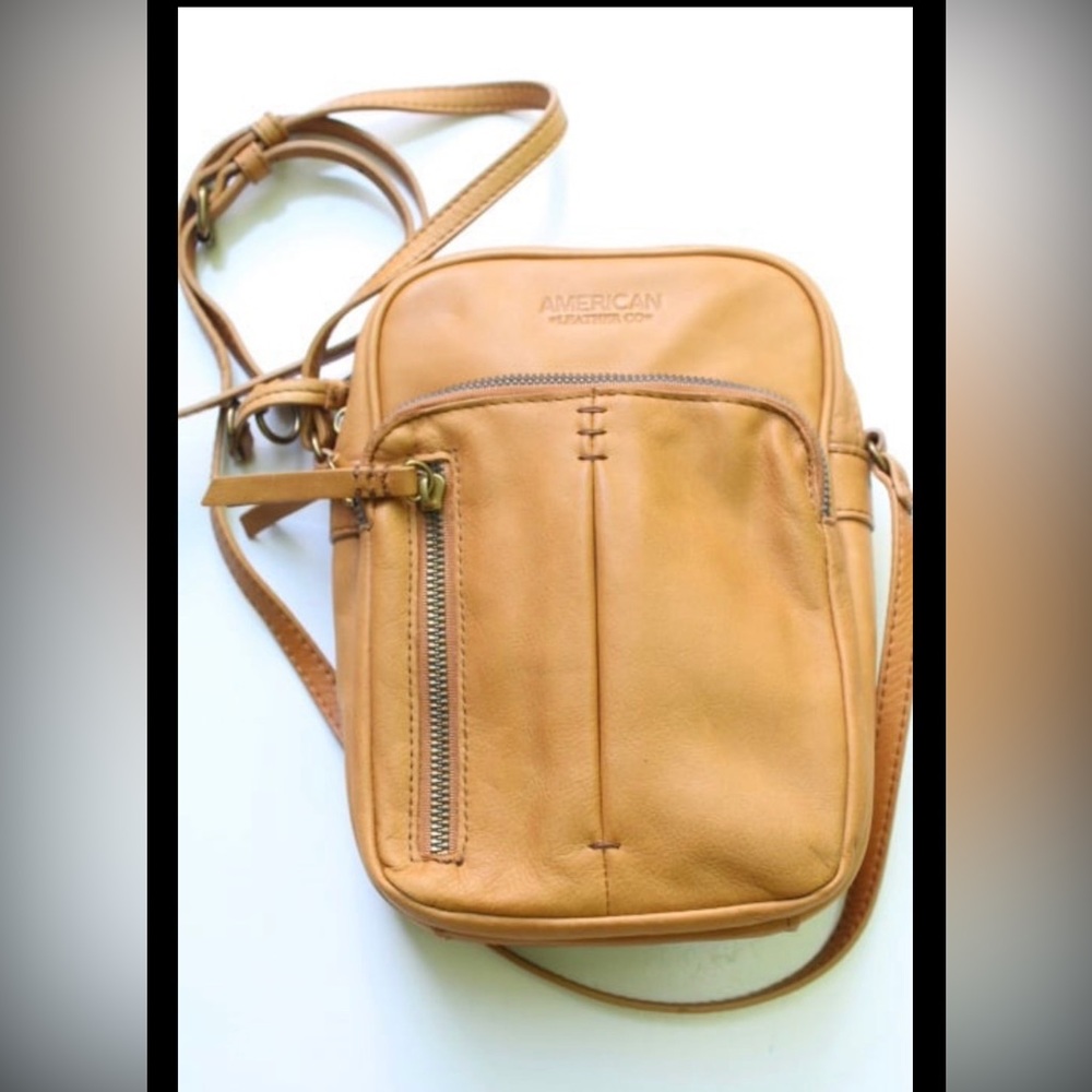 American Leather Co. Camel Crossbody Bag